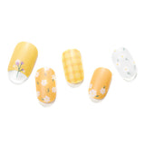 Yellow Spring Check Nail (Matt)