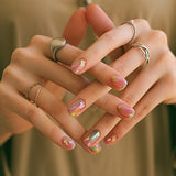Cotton candy Capiz Shell Nail (Gloss)